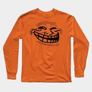 Trollface - tshirt design Long Sleeve T-Shirt